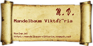 Mandelbaum Viktória névjegykártya